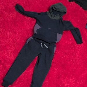 Volvolm Boys Black and Purple Hoodie Set